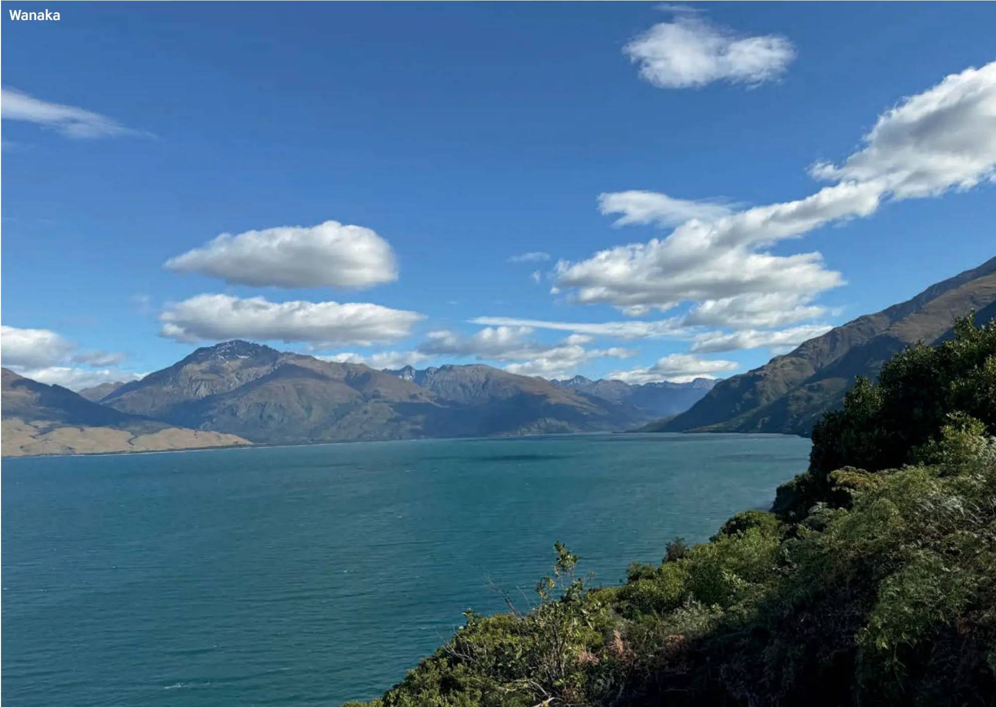 BMW GS bikes parked above Lake Wanaka